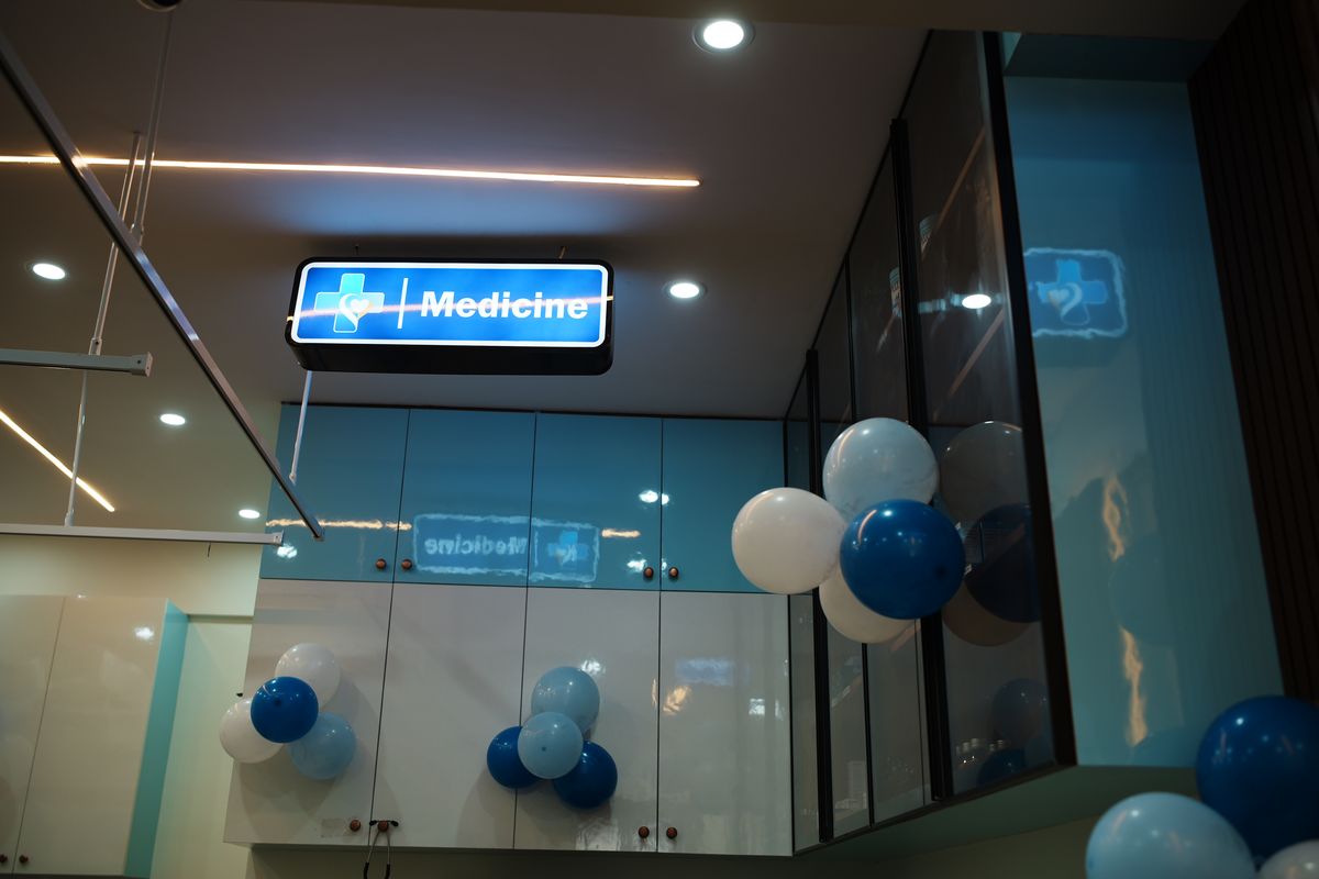 Medicine department signage