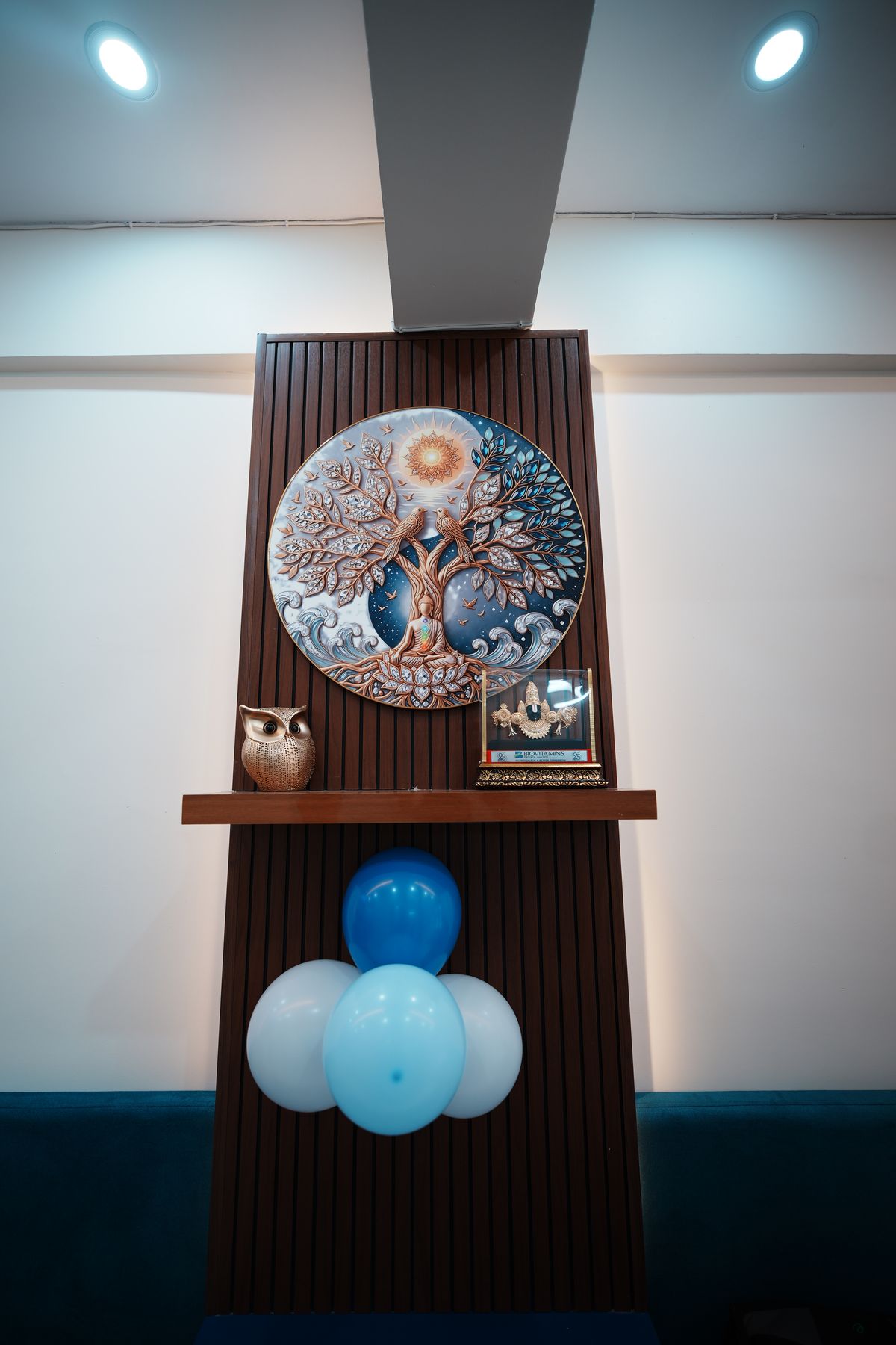 Tree of Life decorative wall at reception